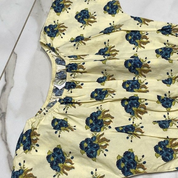 Emerald August Girls Sleeveless Yellow Dress With Flowers Size 5 - Picture 7 of 10